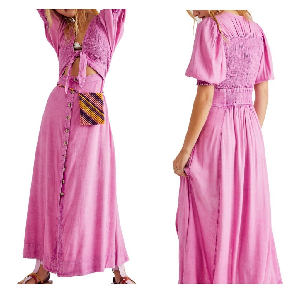 Free People Pink Maxi Dress